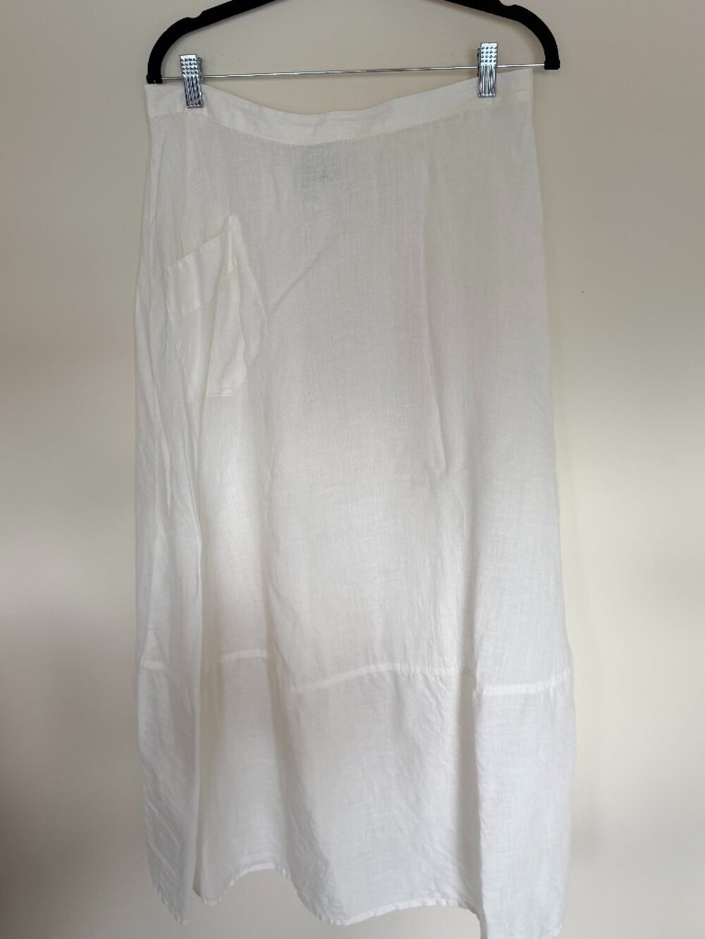 FLAX 100% European Linen Midi Skirt Lagenlook Sz L